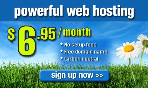 Powerful Web hosting with a free domain name for just $6.95 a month. Sign up now!